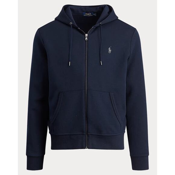Ralph Lauren Double-Knit Full-Zip Hoodie Sweatshirt - XXL Navy